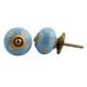 Turquoise Polka Dot Ceramic Wardrobe Knob